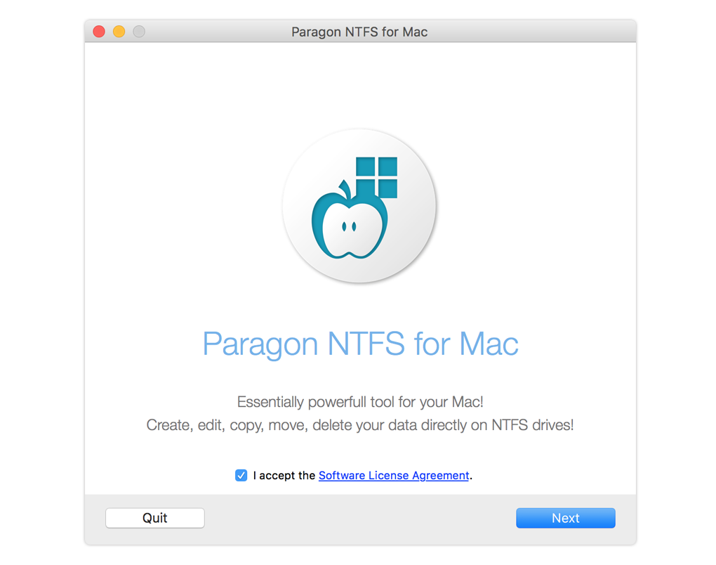 paragon ntfs for mac shows read only